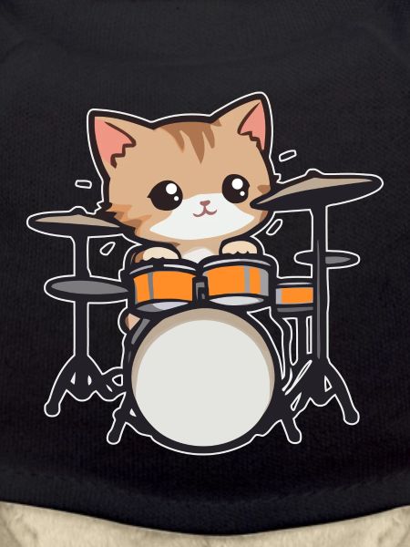 Drums, Cat, Musician, Drummer