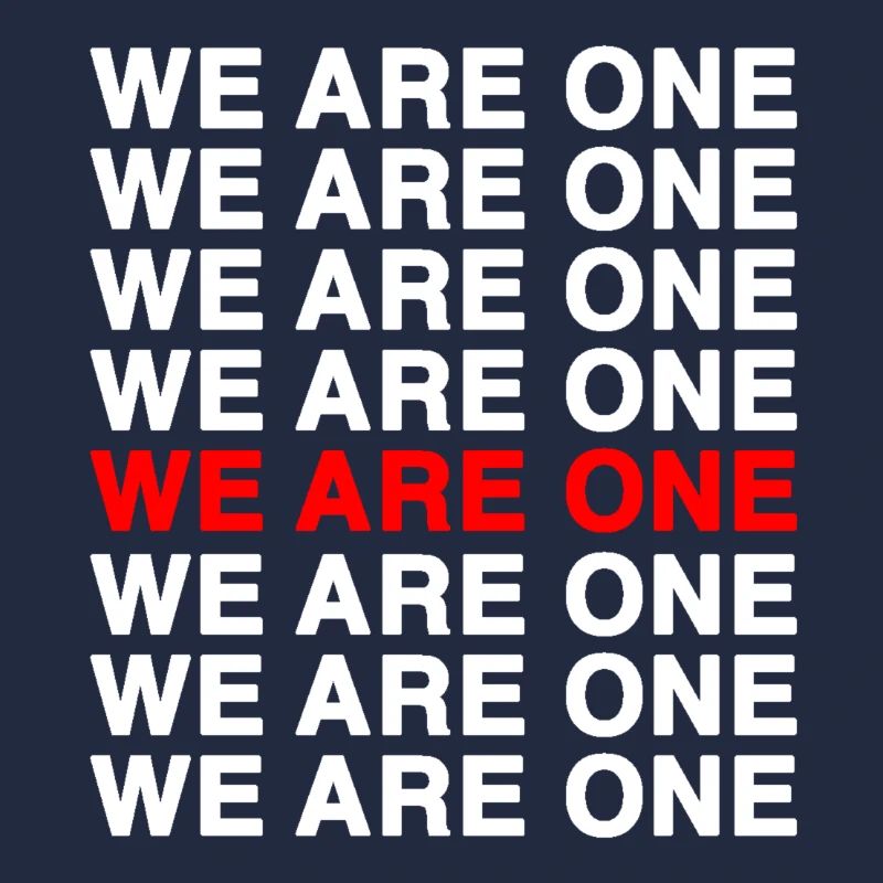 Wir sind eins – Bold Typo Muster