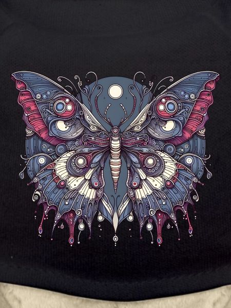 Scary butterfly with skull