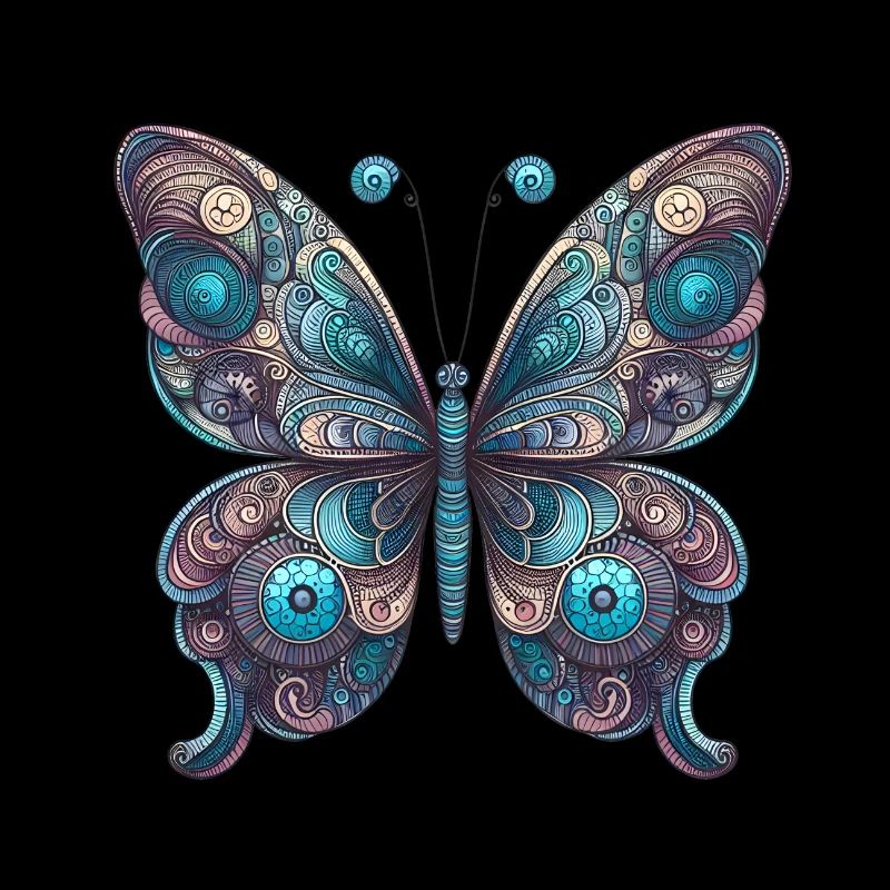 Schauriger Schmetterling mit Totenkopf