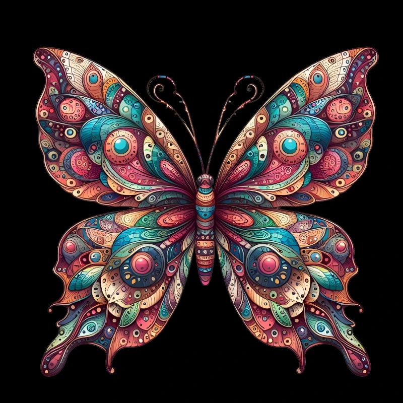 Papillon effrayant avec crâne