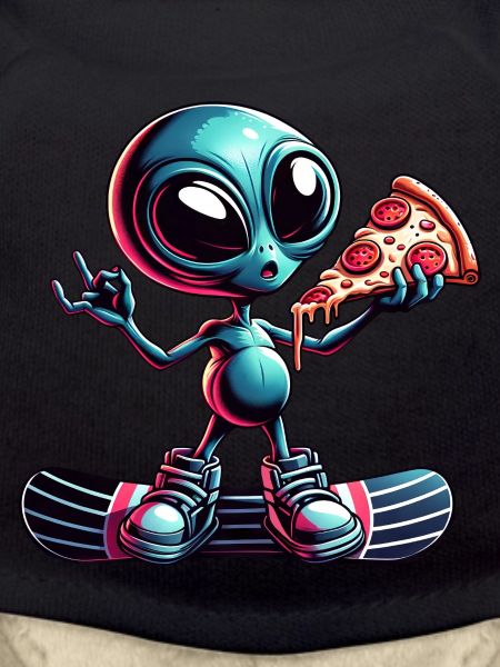 Alien Snowboarder: Pizza Action