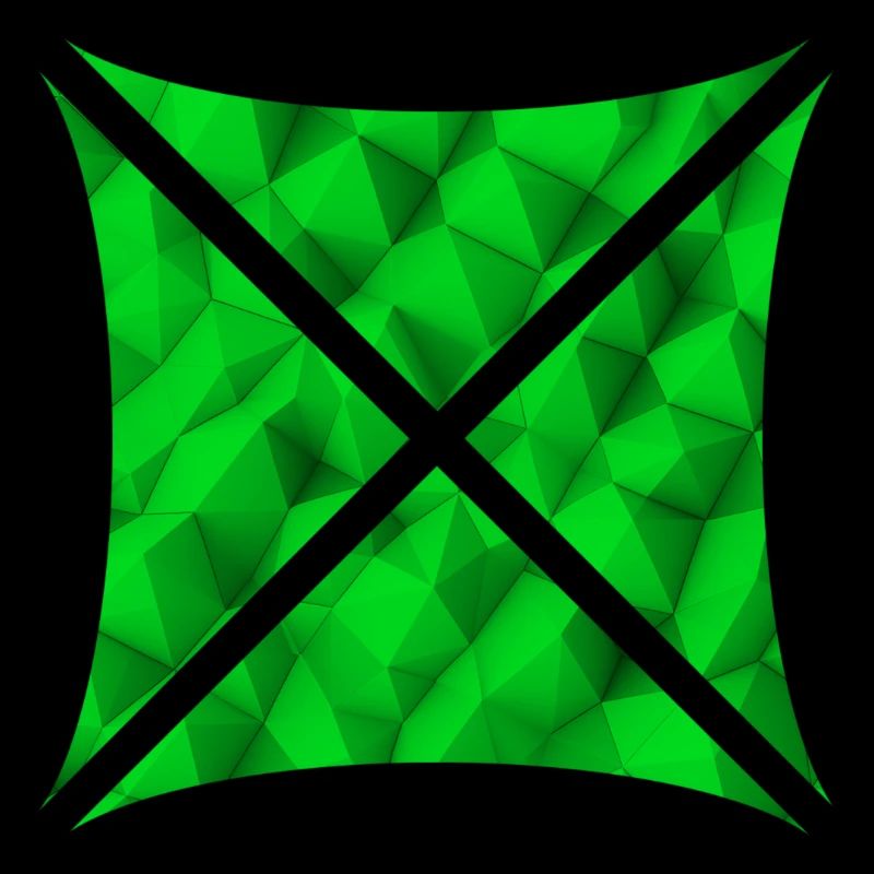 Abstraktes Polygon Design grün