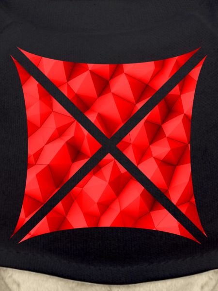 Conception de polygone abstrait rouge