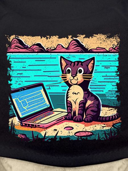 Cat with laptop