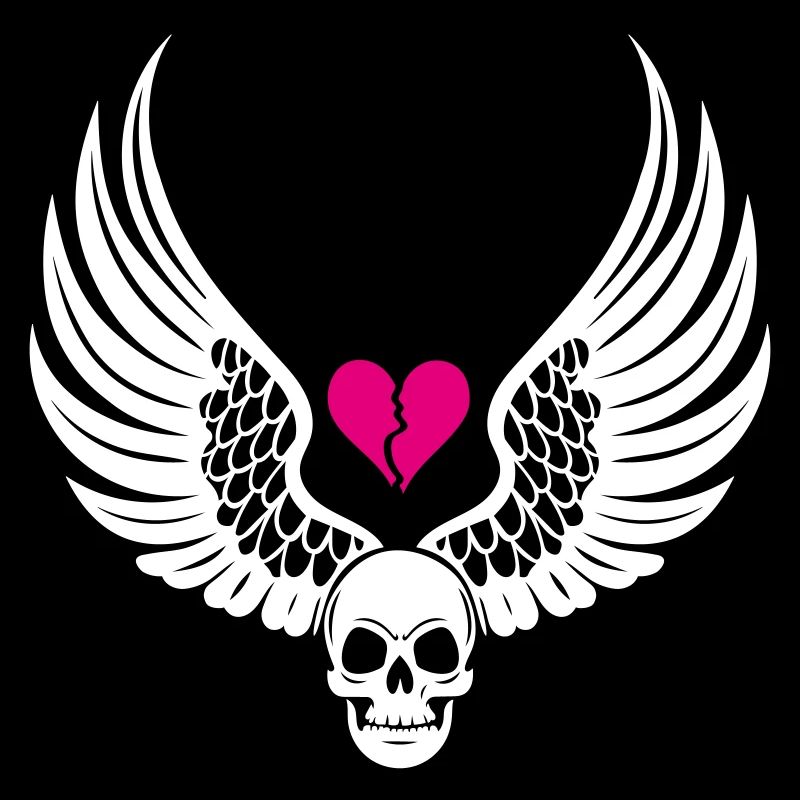 Skull Broken Heart Anti Valentine's Day