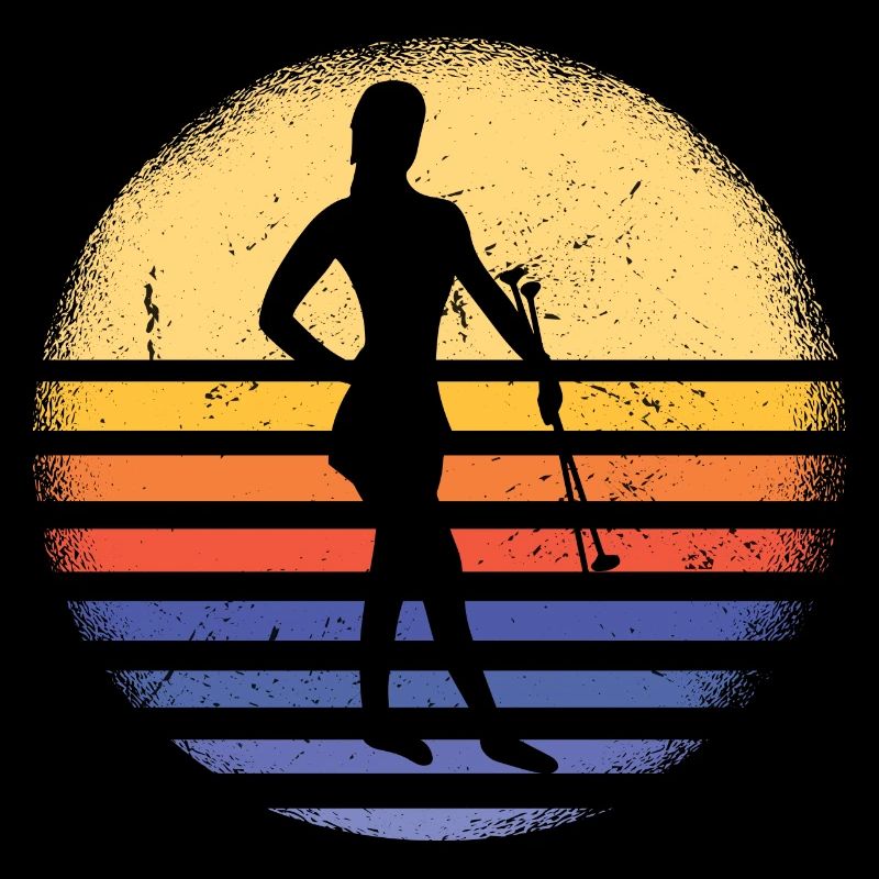 Baton Twirler Retro Sunset Baton Twirling