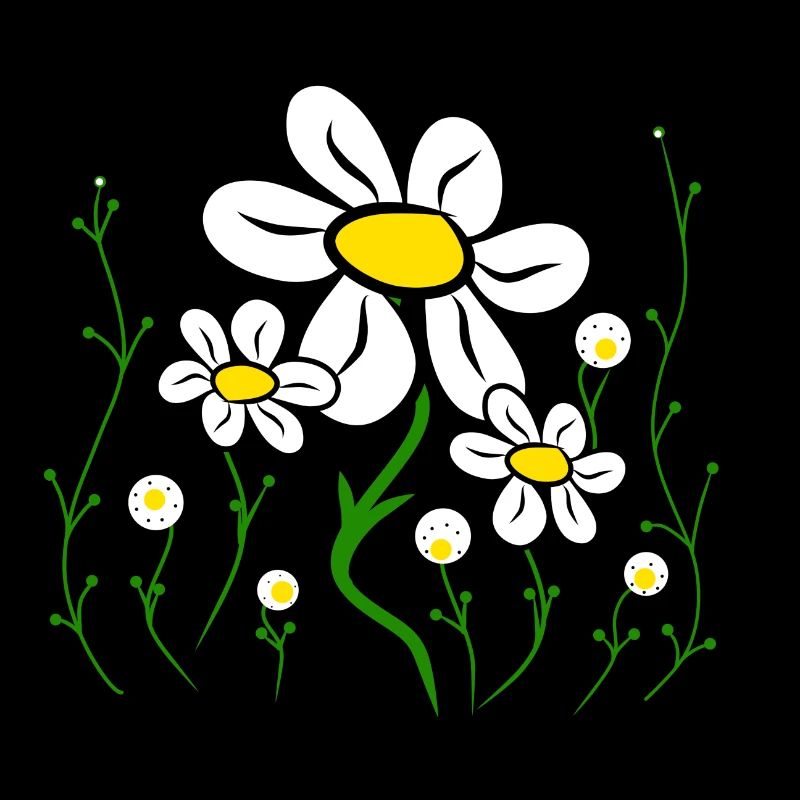 Gänseblümchen Blumenranke Margeriten Blumenmuster