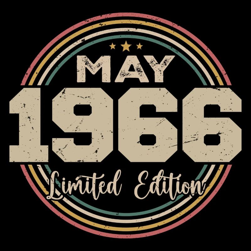 May 1966 Vintage Born In May 1966 Birthday