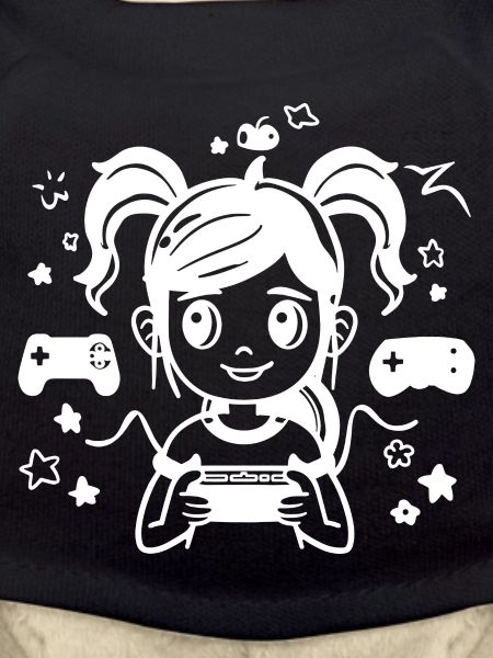 Dessin animé de fille de jeu