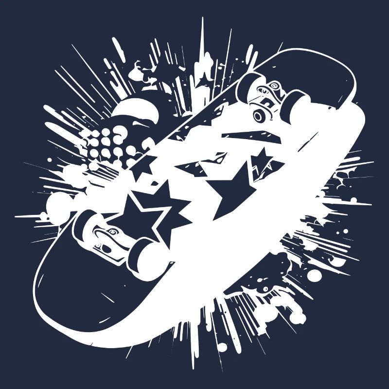 Skateboard Farbklecks