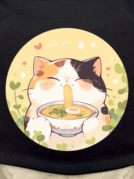 Cat eating Ramen
