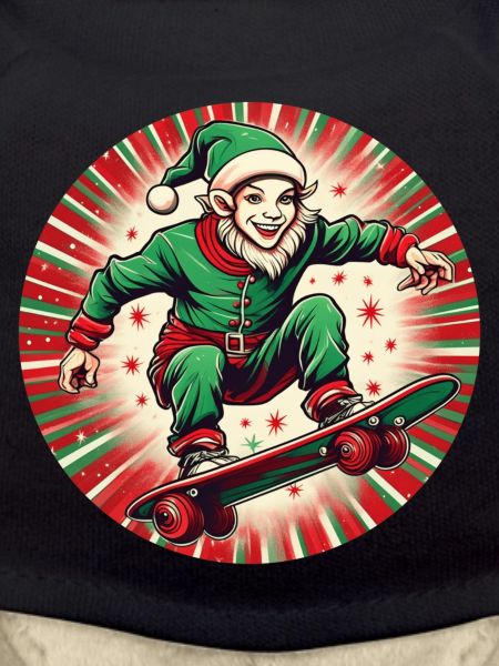 Christmas Elf Skateboarding