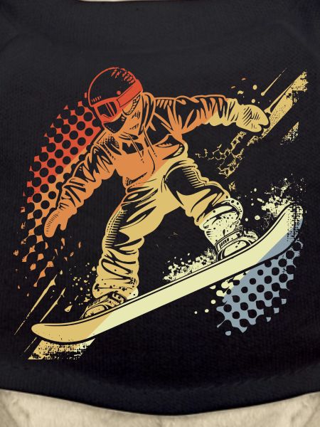 Snowboarder Graphic Retro