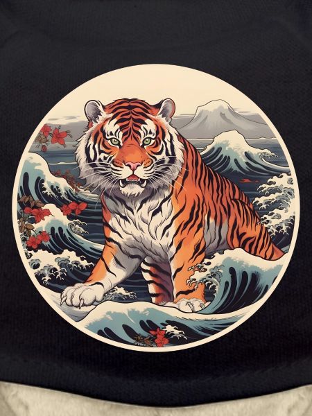 Tiger wave Ukiyo-e Hokusai
