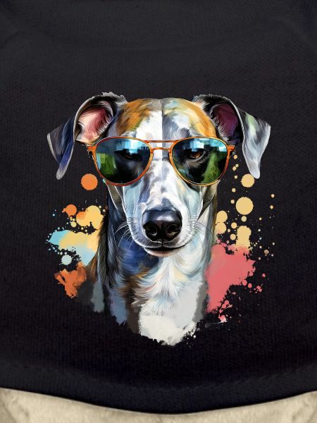 Greyhound with sunglasses