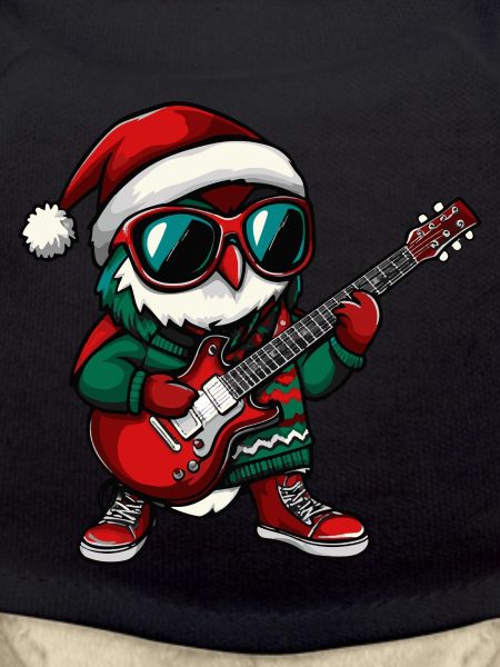 Eule Weihnachten Gitarre