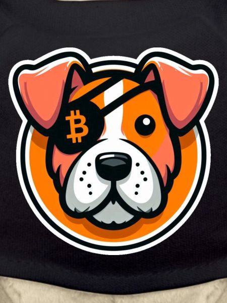 Chien avec cache-œil Bitcoin