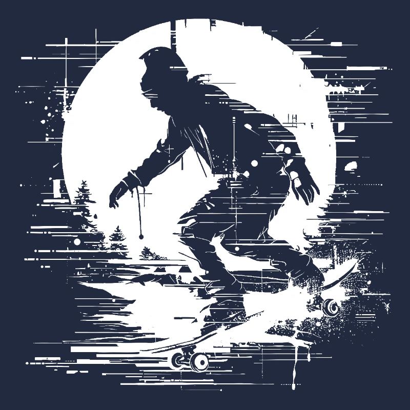 Skateboarderin Pixel Grafik
