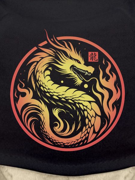 Fire Dragon Red Yellow Circle