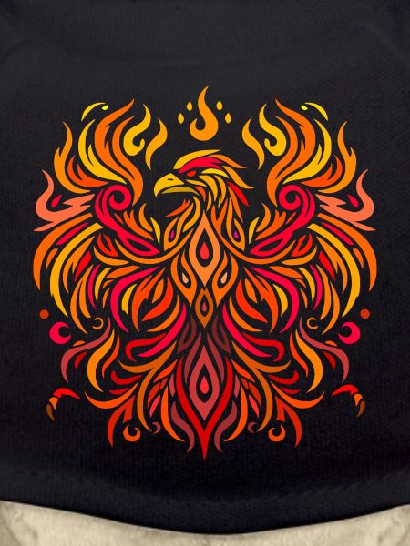 tribal eagle fire yellow red