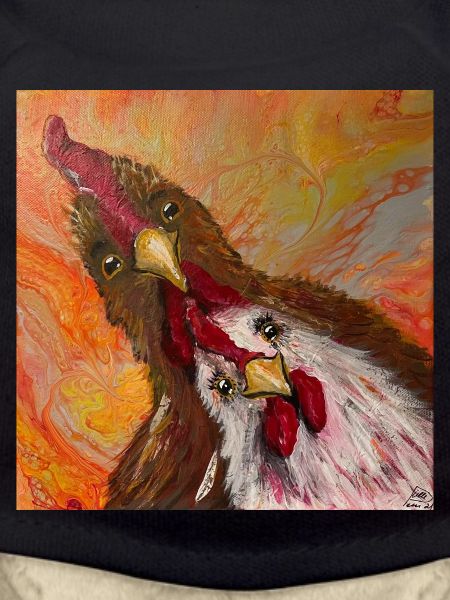 Rooster and chicken
