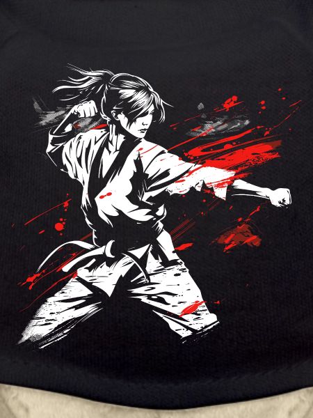 Female Karateka Drawing
