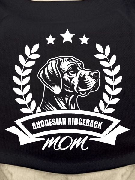 Bannière et couronne « Rhodesian Ridgeback Mom »