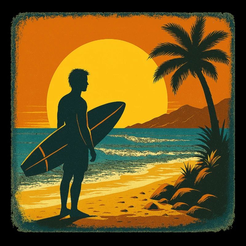 Surfeur Surfeur rétro cool Surf vintage