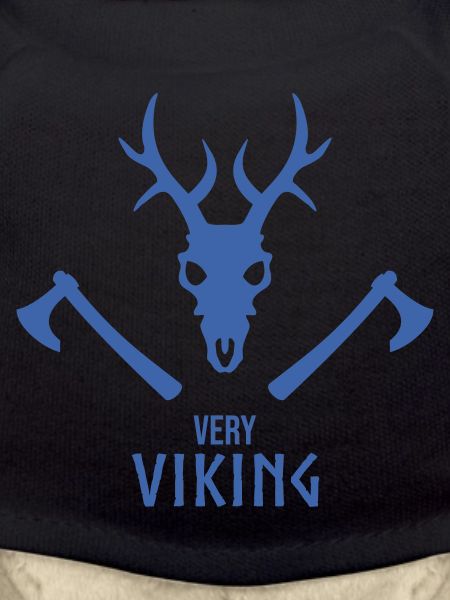 Viking Skull Emblem with Axes