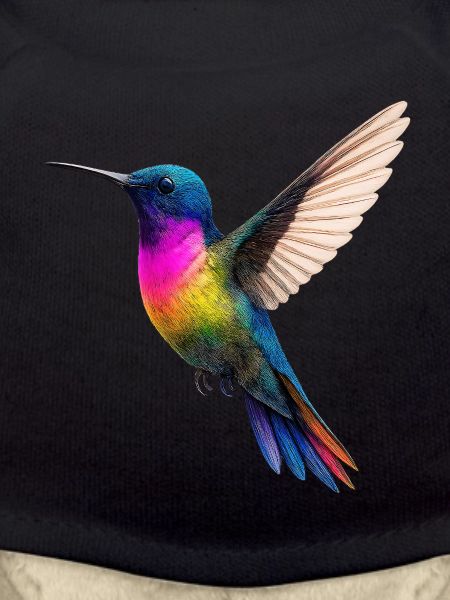 Vibrant Rainbow Hummingbird Design