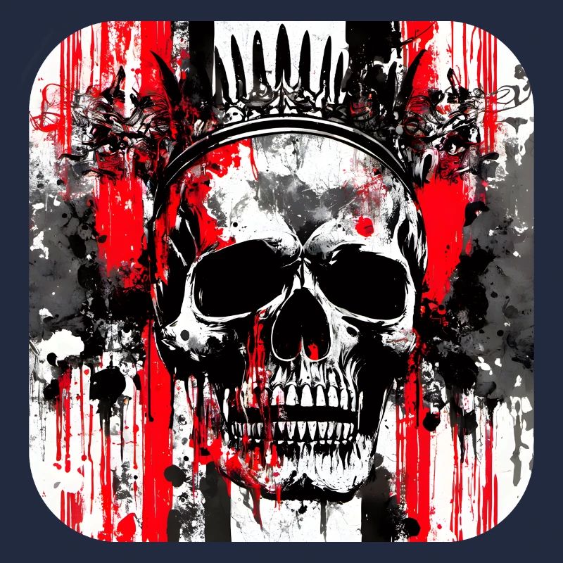 Crown Head Graffiti Skull