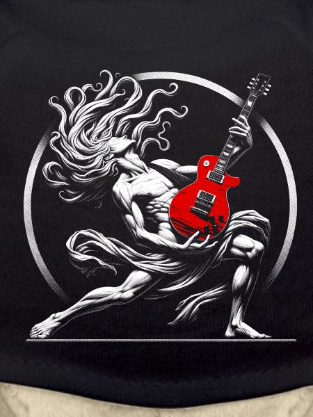 Mythical Guitar God Illustration 