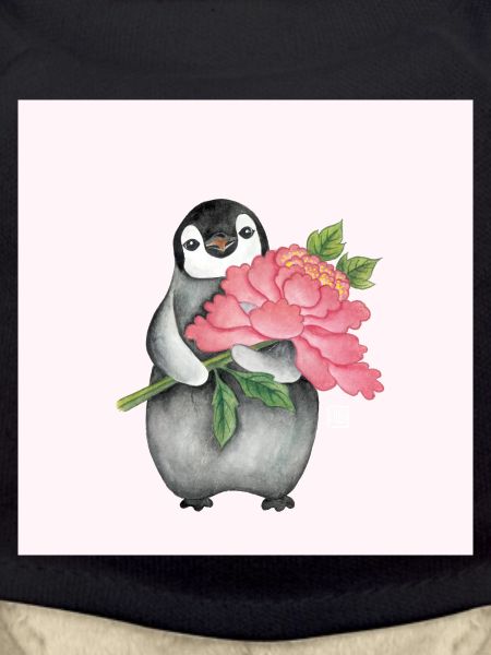 Cute Penguin with Peony