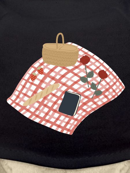 Rustikale Picknickszene Illustration