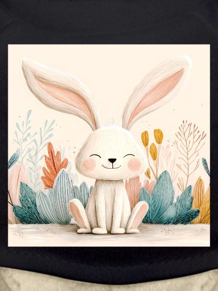 Cute Bunny with Pastel Vegetation