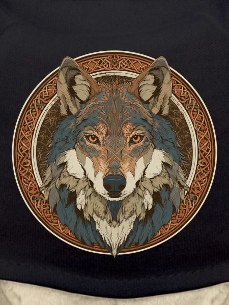 Legendary wolf with Celtic pattern