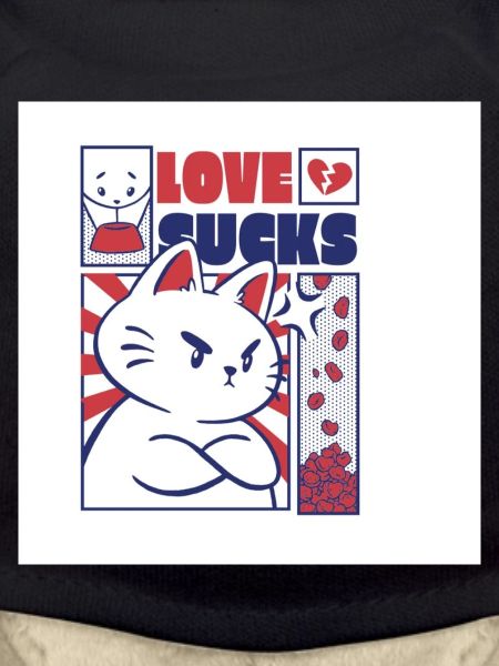 Mutige Katze mit Liebe ist Statement