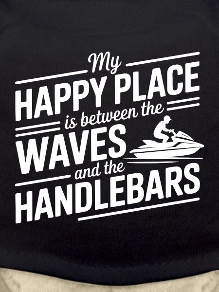 Between Waves & Handlebars Jetski Quote 