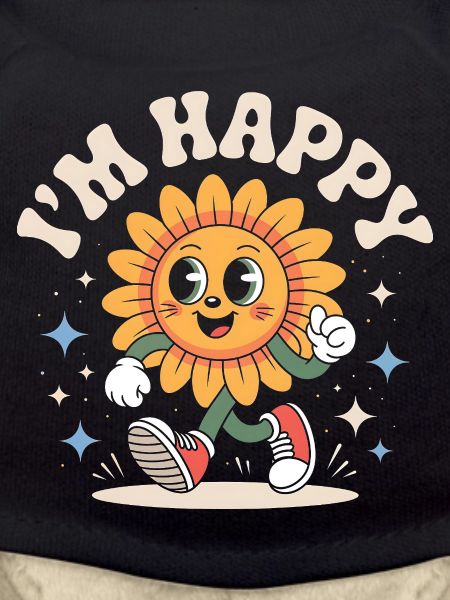 Retro Happy Sunflower
