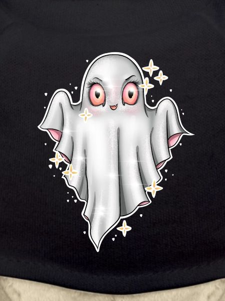 Cute Glowing Ghost Illustration