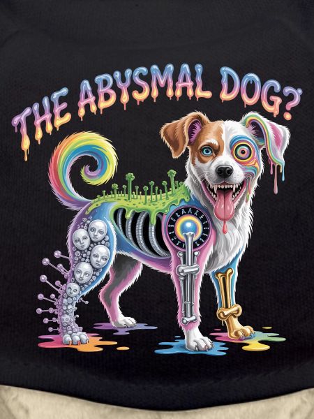 Psychedelischer abyssimaler Hund Illustration