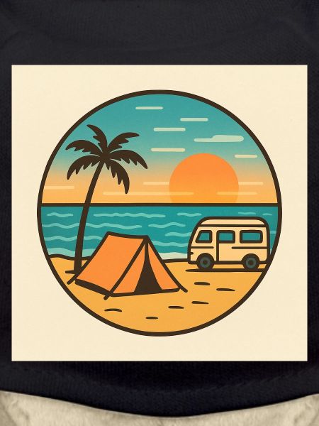 Beach Sunset with Tent