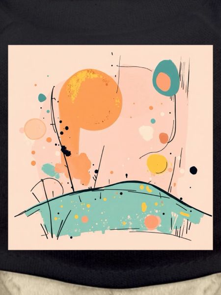 Abstract sun and landscape illustration