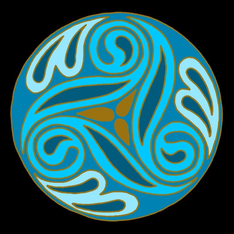 Blaue keltische Kugel