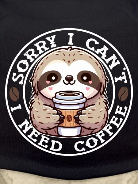 Sloth Cute Round Coffee