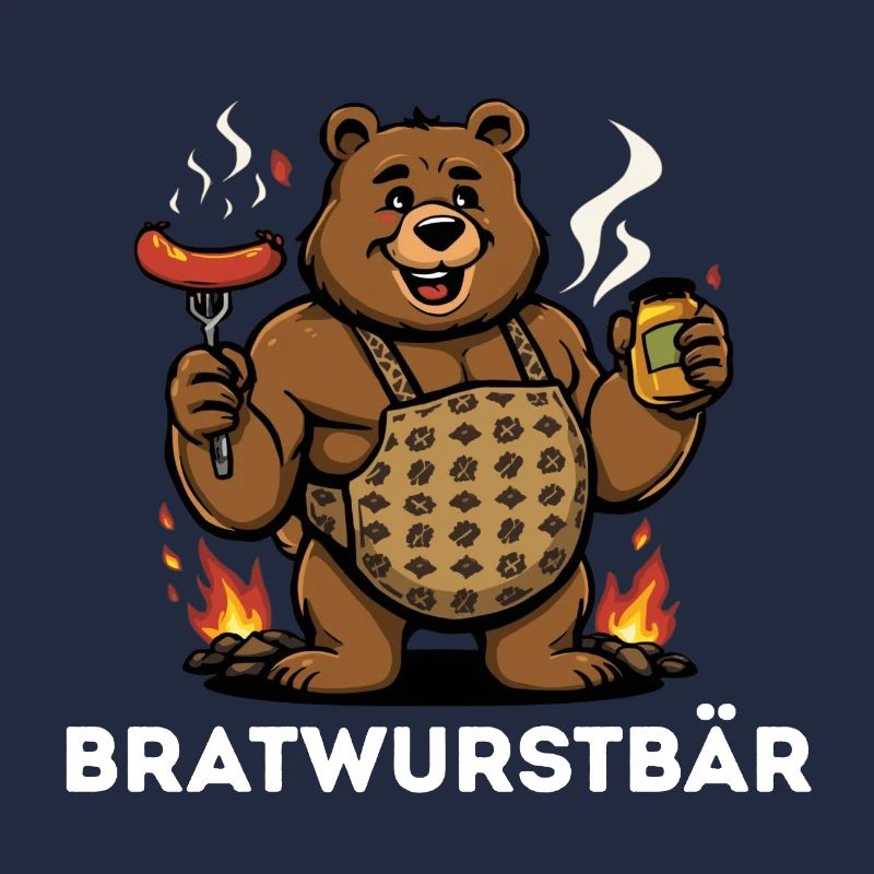 Bratwurst Bear Barbecue Gift Gift Idea