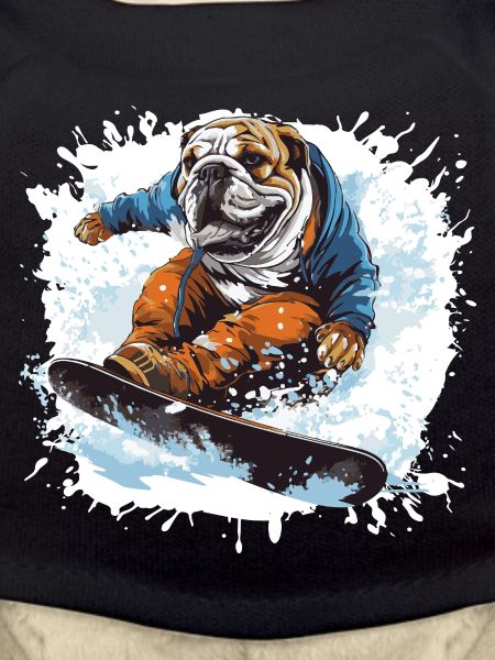 Bulldog Dog Snowboard