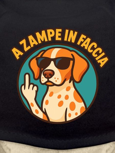 With paws in the face