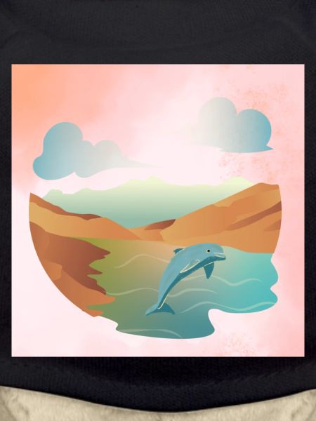Dolphin in seascape
